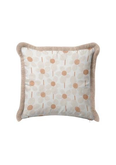 Puantiyeli Geometrik Saçaklı Yastık Kılıfı-soft Minimal Boho Bej Krem Vizon Püsküllü Kırlent Kılıfı Sessiz Esinti Serenat
