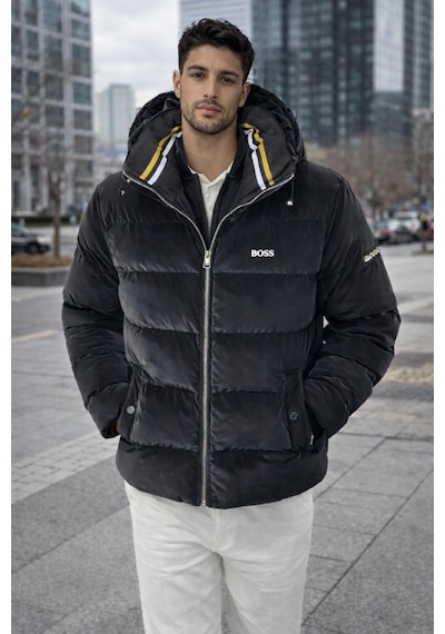 Hugo Boss Erkek Kışlık Mont Siyah