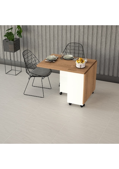 Asra Trend KM-11 %100 MDF 155x70 cm Katlanır Akıllı Mutfak Masası Tekerlekli Servis Masası Beyaz Petra Asra Trend KM-11 %100 MDF 155x70 cm Katlanır Akıllı Mutfak Masası Tekerlekli Servis Masası Beyaz Petra