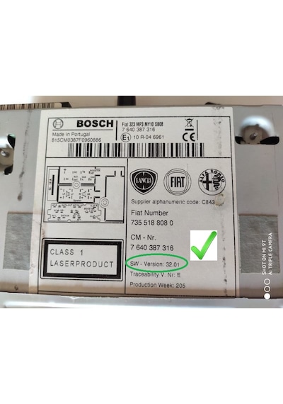 Linea Fiorino Nemo Bipper Punto Bosch Marka Sw Versiyonu 32.01 Teypleri İçin Bluetooth Modülü