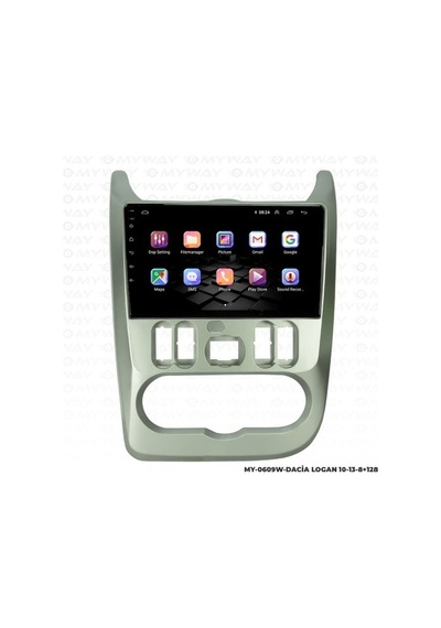 Myway Dacia Logan Android Multimedya Carplay Navigasyon Ekran - 8gb Ram+128 Gb Hdd - Myway