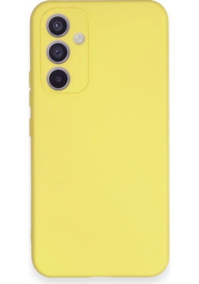 Newface - 195 - Samsung Galaxy A34 5g Kılıf Nano İçi Kadife Silikon - Edntrend - - Sarı