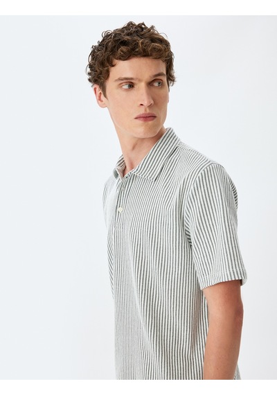 Koton Kısa Kollu Çizgili Regular Fit Pamuk Karışımlı Polo Yaka Tişört Gri Çizgili 5sam10006mk Gri Çizgili Koton Kısa Kollu Çizgili Regular Fit Pamuk Karışımlı Polo Yaka Tişört Gri Çizgili 5sam10006mk Gri Çizgili