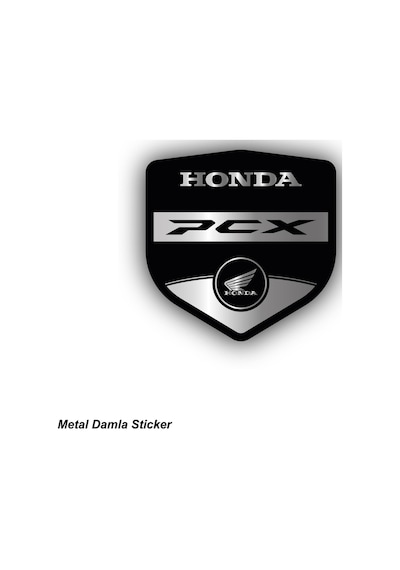 Honda Pcx Metal Damla Stıcker Etiket Modeli