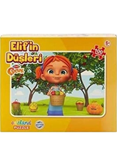 Adeland Trt Çocuk Kutulu Puzzle 100 Parça 34x48 Cm - Elif'in Düşleri
