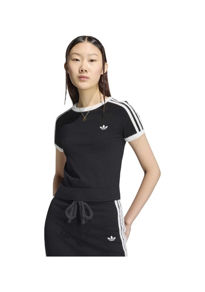 Black/whıte Adidas Kadın Günlük T-shirt Knit Tee Ks7375 siyah