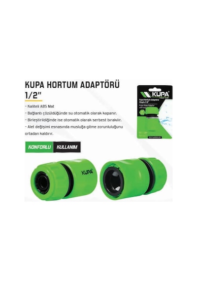 KUPA HORTUM ADAPTÖRÜ STOPLU 1/2