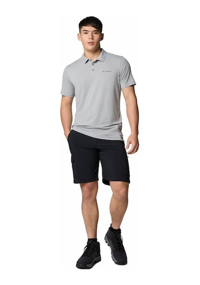 Columbia Tech Trail Utility Erkek Kısa Kollu Polo Tişört-9176 Gri