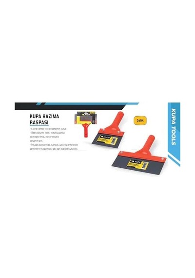 Kupa Kazıma Raspası - Sert Çelik Spatula 20 CM.
