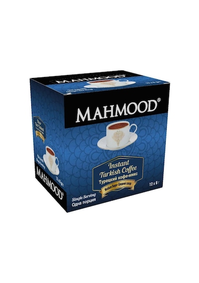Mahmood Coffee Orta Şekerli Tek İçimlik Türk Kahvesi 12'li 8 Gr