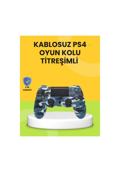 Ps4 Uyumlu Kablosuz Oyun Kolu Ergonomik Çift Titreşimli Çok Renkli