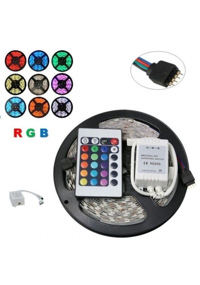 Bolled Adaptör Kumanda Dahil 5m Rgb Şerit Led Seti