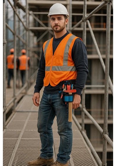 Hırdavat Çantası Bel Çantası,alet Takım Çantası Kemer Klipsli Plastik Korumalı 8 Bölmeli 26x17x7