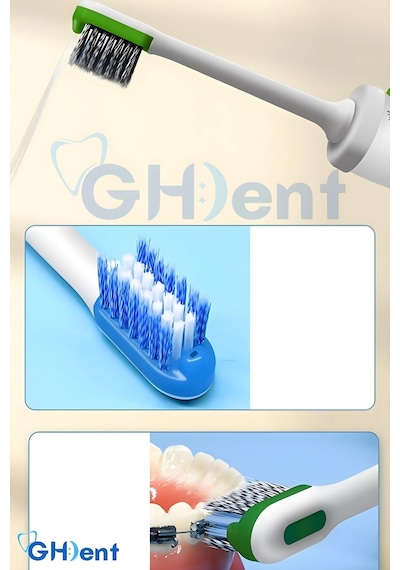 Gh Dent Sh16 Uyumlu 3 Lü Fırçalı Yedek Başlık Seti - Tek Gözlü Yüksek Tazyik & Profesyonel Fırçalama - Bpa Free & Fda Kriterli