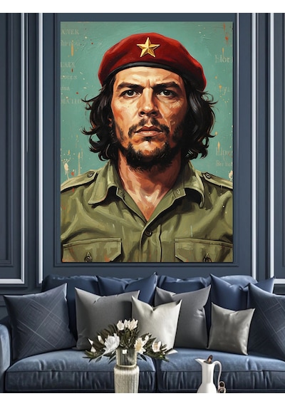 Che Guevara Ünlü İllüstrasyon Dekoratif Kanvas - Mdf Ahşap Tablo