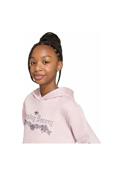 Adidas Çocuk Sweatshirt Adıdas Dısney Vıllaıns Loose Washed Gfx Hoodıe Kr4653 Pembe