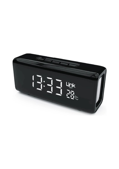 Linktech Saatli Bluetooth Hoparlör - Q219 Taşınabilir Saatli , Alarmlı , Termometreli Bluetooth Hopa