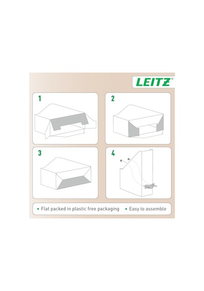 Leitz Puro Kutu Klasör 2 Li Bej Çok Renkli