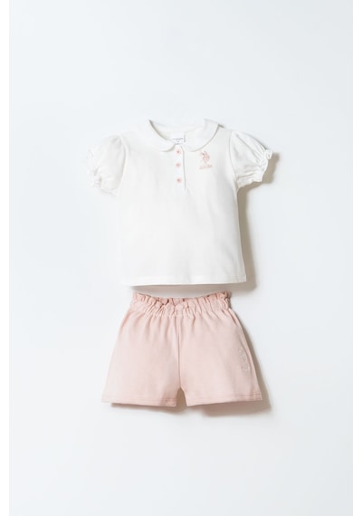 U.s. Polo Assn. Kız Bebek Beyaz Şort Takım 5274-50151 Beyaz