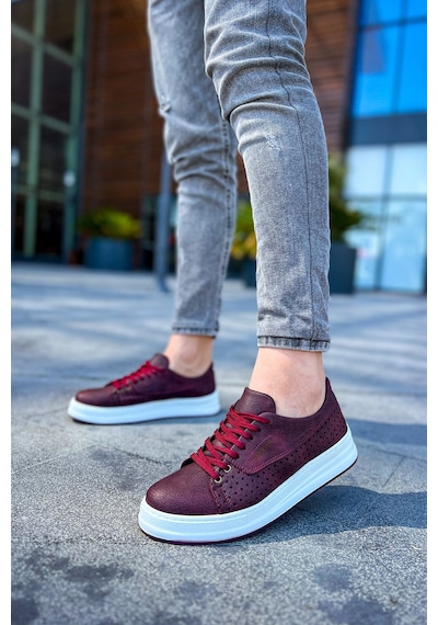 Ch043 Cbt Cowien Erkek Ayakkabi Bordo Bordo