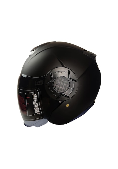 Fr665 Matt Black Motosiklet Kaskı Yarım Açık Güneş Vizörlü Motorcu Kask Siyah