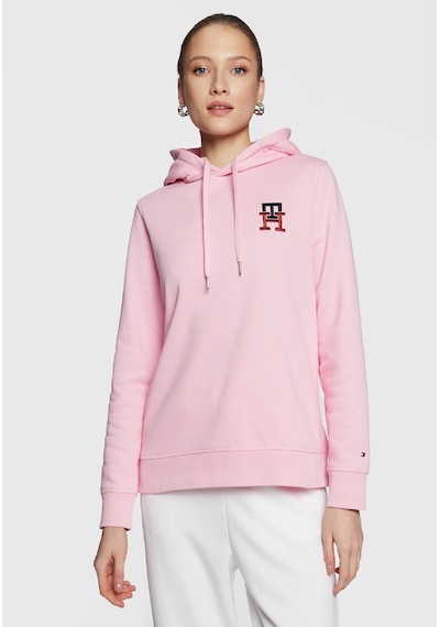 Tommy Hilfiger Byan Kapşonlu Sweatshirt Cepsiz Açık Pembe