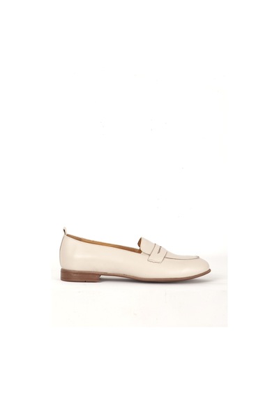 Dericlub Kadın Gerçek Deri Loafer Br 04037 Bej