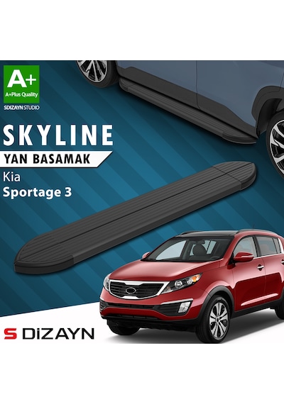 S-dizayn Kia Sportage 3 Skyline Siyah Yan Basamak 173 Cm 2010-2016 A+ Kalite