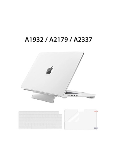 Apple Uyumlu MacBook Air 13" 2020 M1 Çip A2337/a1932/a2179 Standlı Kılıf + Klavye Kılıfı + Ekran Koruyucu