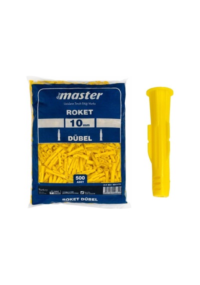 Master 501171 Performans Plastik Roket Dübel 10 Mm 500 Adet