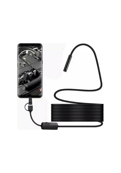 Endoskop Yılan Video Kamera Led Li 5 Metre 7 Mm Sert Kablo Yüksek Kaliteli Stereo - 100