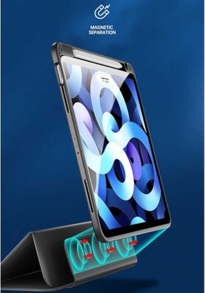 Apple Uyumlu iPad Pro 12.9 4. Nesil 2020 Kılıf Kalem Bölmeli Şeffaf Case