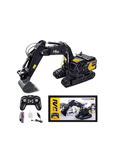 Uzaktan Kumandalı Full Fonksiyon Hareketli Excavator 2.4ghz Iş Makinesi Oyuncak Ekskavatör Çok Renkli