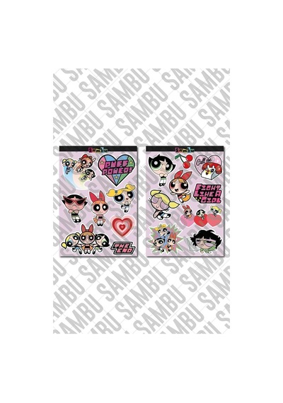 Powerpuff Girls Temalı Sticker Etiket Seti - Laptop Notebook Telefon