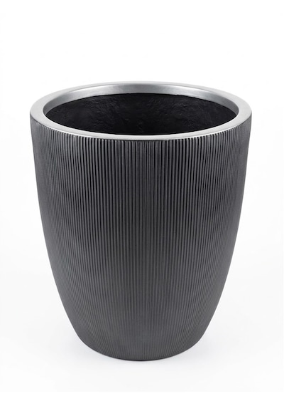 Thorax Büyük Boy Çizgili Fiberglas Saksı 55x66 Cm - Sınırsız Renk Seçenekli Leke Tutmaz Bahçe Ve Ev Saksısı 55 66 100l