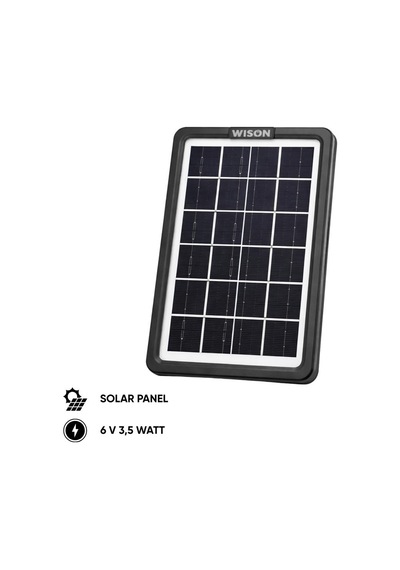 Solar Panelli Şarj Cihazı - 5 Usb Başlıklı - Wison - 3.5 Watt Ws-6010 Açık Gri