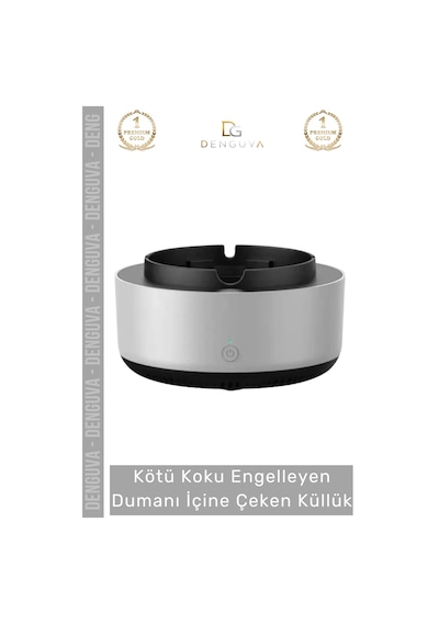 Özel Tasarım Şık Dekoratif Yıkanabilir Pilli Kötü Koku Engelleyen Dumanı İçine Çeken Kül Tablası