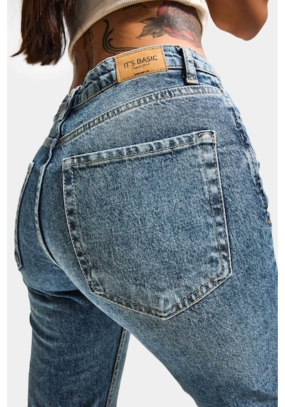 Itsbasic Kadın Kot Rengi 4w5-32 Düşük Bel Straight Fit %100 Koton Denim Jean Mavi Itsbasic Kadın Kot Rengi 4w5-32 Düşük Bel Straight Fit %100 Koton Denim Jean Mavi