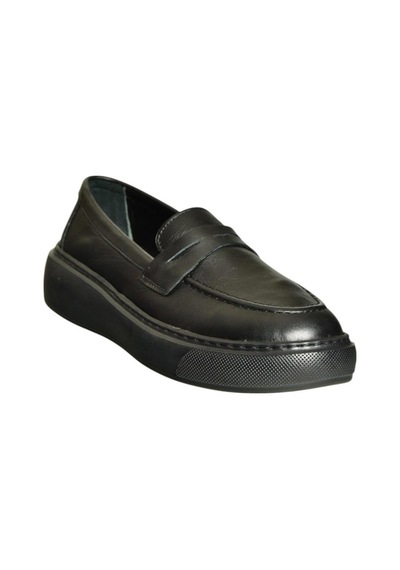 Fox Shoes U555026103 Siyah Hakiki Deri Günlük Kadın Ayakkabı Siyah-hakiki Deri