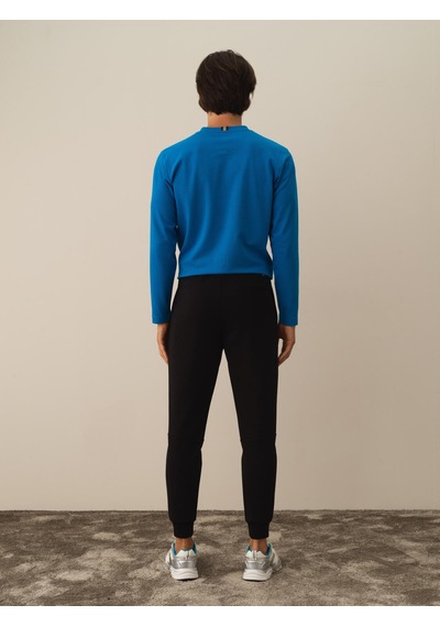 Xint Siyah Pamuk Dokulu Regular Fit Sweat Pantolon 380153