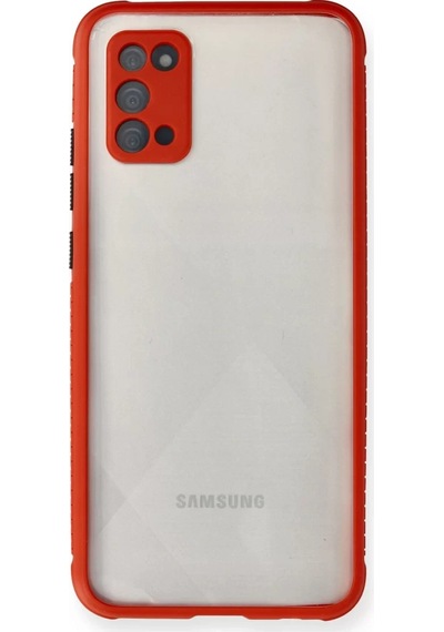 Newface Samsung Galaxy A02s Kılıf Miami Şeffaf Silikon - Kırmızı