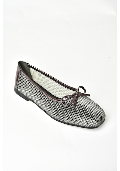 Fox Shoess476350115 Platin File Kadın Babet Platin