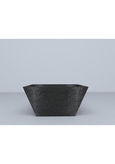 Nuano Consept Royal Serisi Yuvarlak Saksı Siyah 30x15