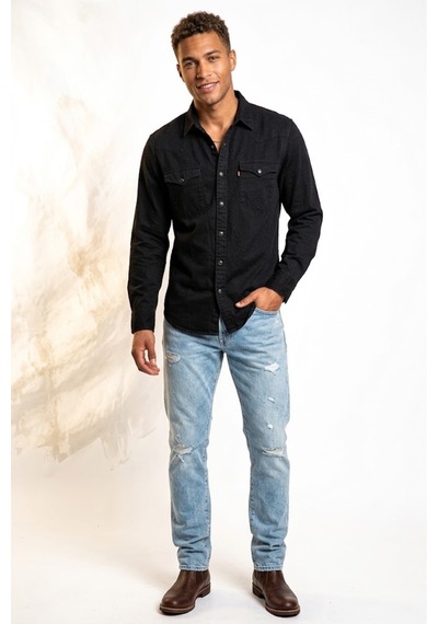 Levi's Western Erkek Kot Gömlek --mavi-- Koyu Siyah