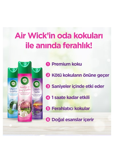 Air Wick Aerosol Manolya Ve Kiraz Çiçekleri 6 x 300 ML