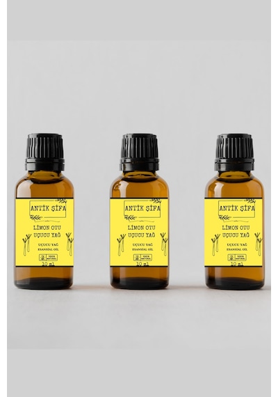 %100 Saf Limon Otu Uçucu Yağı - 3 X 10 Ml 20 ML