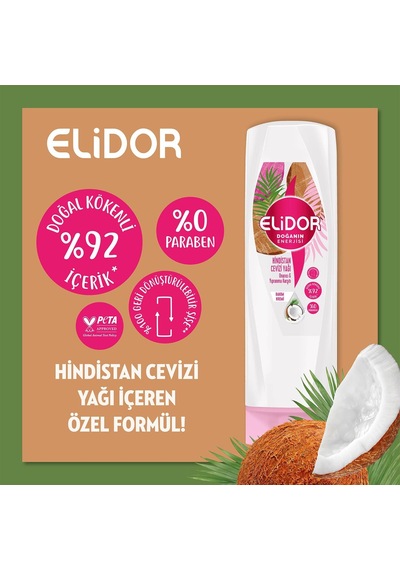 Tr Doğanın Enerjisi Saç Kremi Hindistan Cevizi Özlü 350 Ml 1 Paket 1 X 350 Ml