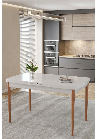 80x170cm Mutfak Masası Takımı 4 Kişilik Açılır Masa Sandalye Takımı -yemek Odası-mdf Beyaz - Cappucino 80x170cm Mutfak Masası Takımı 4 Kişilik Açılır Masa Sandalye Takımı -yemek Odası-mdf Beyaz - Cappucino