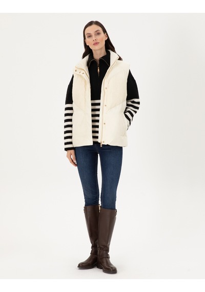 Pierre Cardin Kadın Ekru Mont Yelek 50290335-vr019 Ekru
