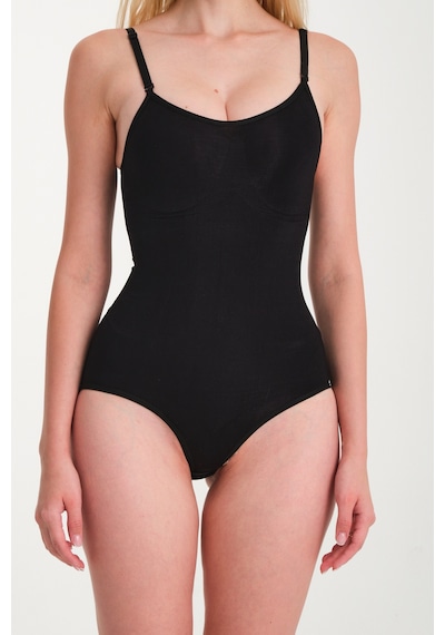 Fit Women 2 Beden Alt Tarafı Çıtçıtlı Seamless Zıbın Korse 9051 Siyah